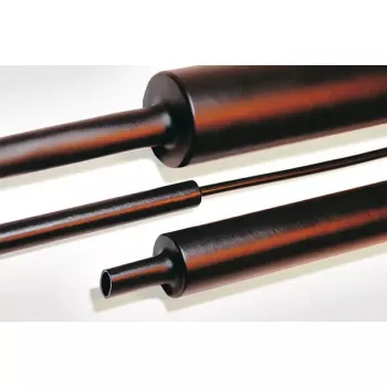 Termosarūkošā caurule HellermannTyton 323-20750, melna, 1 m garums, diametrs 2,2–7,5 cm, 5 gab. iepakojumā