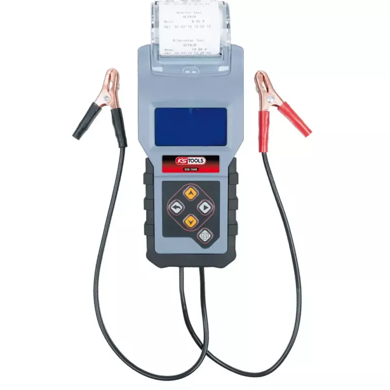 Bateriju testētājs KS Tools 550.1646 melns zils 1,5 kg
