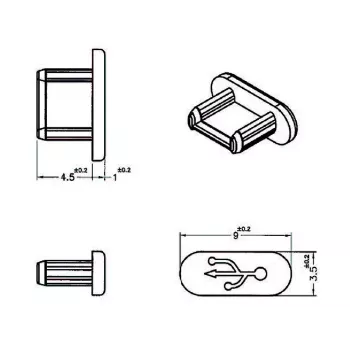 Kontaktligzdas aizsargvāciņš USB Micro-B DeLOCK 64007