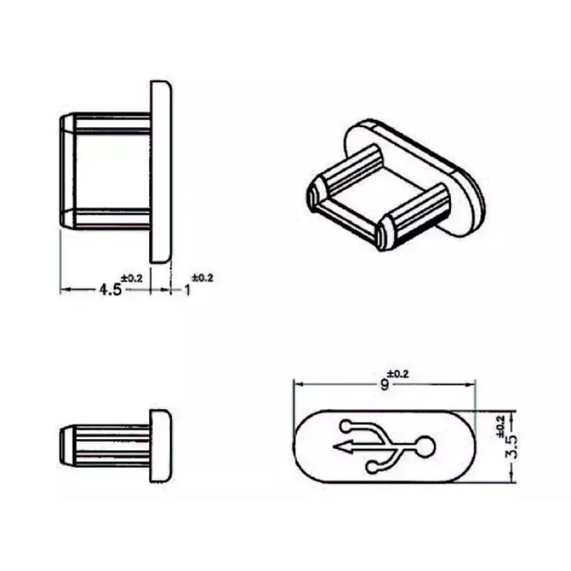 Kontaktligzdas aizsargvāciņš USB Micro-B DeLOCK 64007