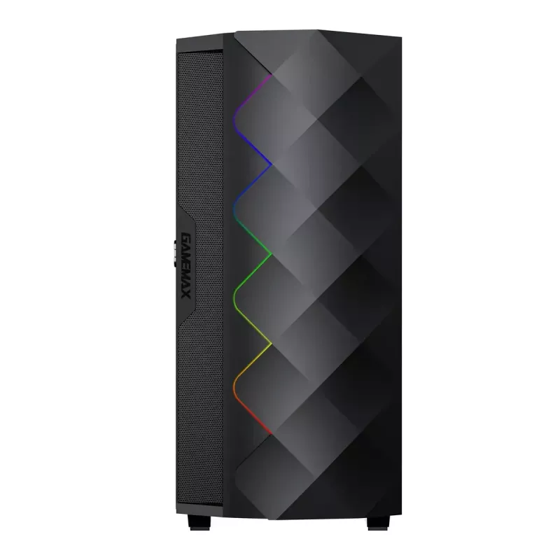 Hyrican GAMEMAX Diamond BK 7795 PC — AMD Ryzen 5 5500, 16 GB DDR4, 1 TB SSD, NVIDIA GeForce RTX 5050, Windows 11 Home, Melns