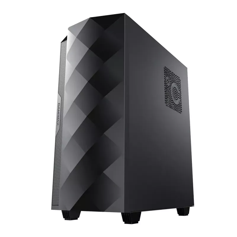 Hyrican GAMEMAX Diamond BK 7795 PC — AMD Ryzen 5 5500, 16 GB DDR4, 1 TB SSD, NVIDIA GeForce RTX 5050, Windows 11 Home, Melns