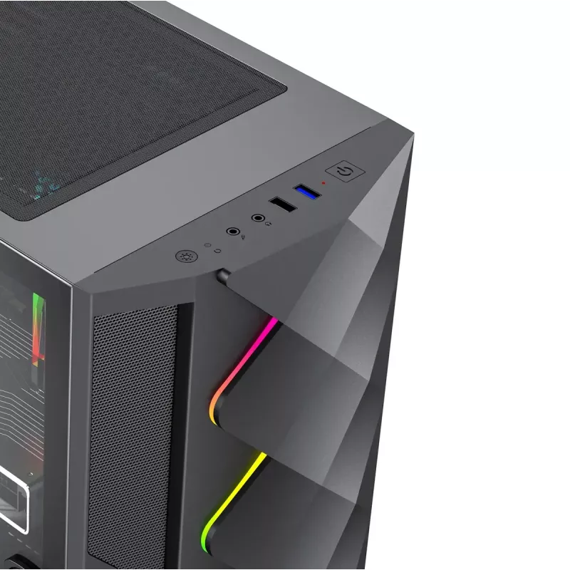 Hyrican GAMEMAX Diamond BK 7795 PC — AMD Ryzen 5 5500, 16 GB DDR4, 1 TB SSD, NVIDIA GeForce RTX 5050, Windows 11 Home, Melns