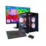 Galddators Hyrican GAMEMAX MegaDeal Infinity Mini ar Ryzen 7 5700X, 16 GB RAM, 1 TB SSD, RTX 5060Ti, Windows 11, plus MSI PRO MP273A 27 collu LED monitors