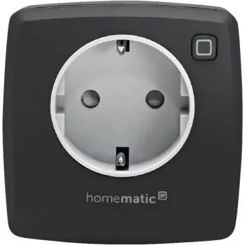 Viedais pieslēgvietas adapteris eQ-3 Homematic IP 161599A0, iekštelpām, antracīta krāsā, plastmasas korpuss, 70×70×39 mm