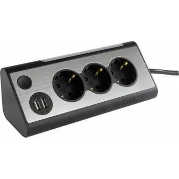 Strāvas pagarinātājs REV 2400050010, 3 rozetes ar 2 USB pieslēgvietām