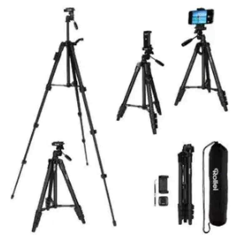 Statīvs Rollei 22638 viedtālrunim/darbības kamerai ar 3 kājām, melns