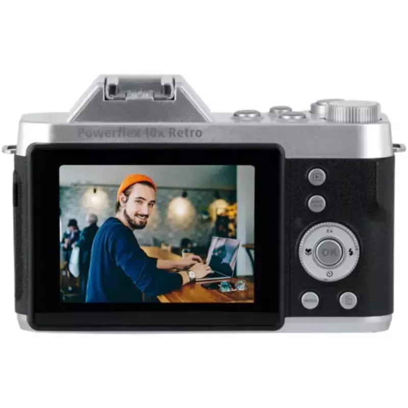 Kompakta digitālā kamera Rollei Powerflex 10x Retro — 10x optiskā tālummaiņa, 16 MP