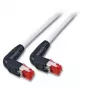 Tīkla kabelis EFB Elektronik RJ45 90°S/STP Cat6 RJ-45 Cat7 1 m Pelēks