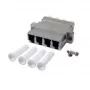 Vada savienotājs EFB Elektronik LC metāliski balts, vīrišķais, 34,7×29,2×9,3 mm