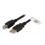 USB kabelis EFB Elektronik K5256SW.1,8 1.8m USB A USB B Melns