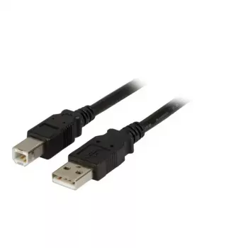 EFB Elektronik USB 2.0 A/B 3,0 m USB kabelis melns vīrietis/vīrietis
