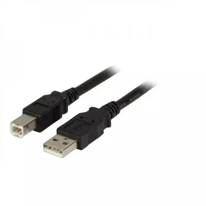 EFB Elektronik USB 2.0 A/B 3,0 m USB kabelis melns vīrietis/vīrietis