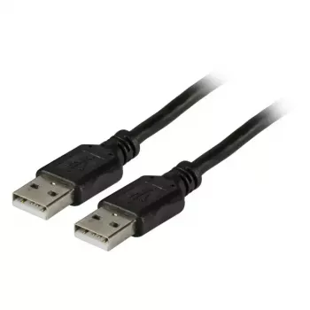 USB 2.0 A–A kabelis EFB Elektronik 1,5 m, vīriešu–vīriešu, 0,48 Gbit/s, melns, magnētiski ekranēts
