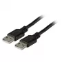 USB 2.0 A–A kabelis EFB Elektronik 1,5 m, vīriešu–vīriešu, 0,48 Gbit/s, melns, magnētiski ekranēts