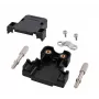 Vadu savienotājs EFB Elektronik 29520.1 — D-sub 15-pin, plastmasas, melns, ārējais Ø 8 mm, 31×32 mm