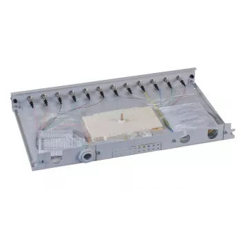 Patch panel 1U EFB Elektronik B71006.12OM4 — ST optiskie savienotāji, metāls, 483×44,5×244 mm