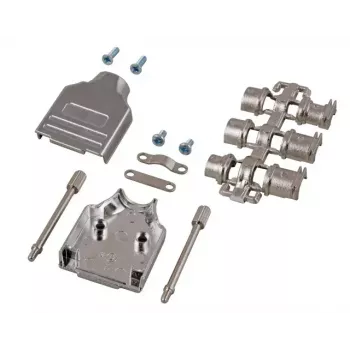 Vadu savienotājs EFB Elektronik D-Sub 15-pin 29471.1, cinka sudraba, 33×47 mm, Ø 1.3 cm