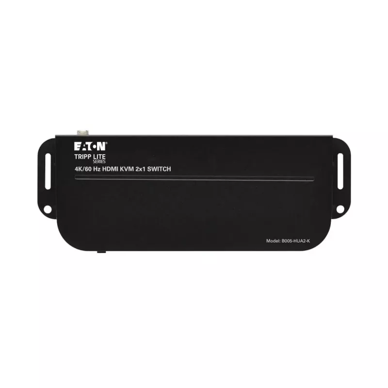 KVM slēdzis 2 portu HDMI/USB Tripp Lite B005-HUA2-K — 4K 60 Hz, HDR, HDCP 2.2, IR, USB koplietošana, 1,2 m kabeļi