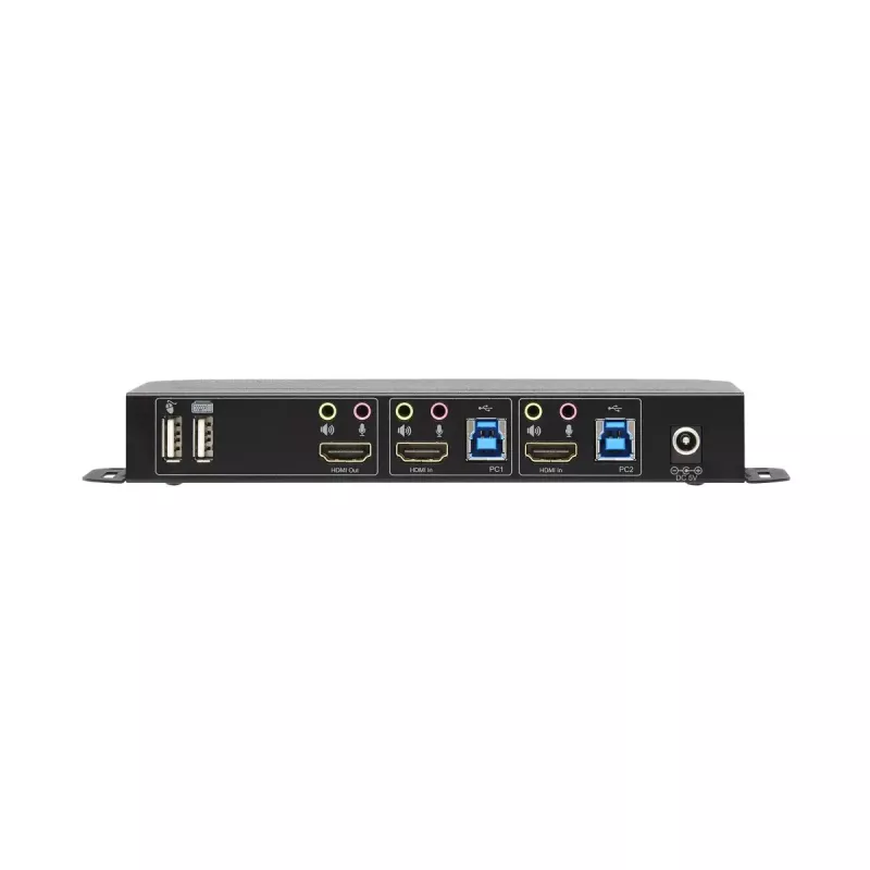 KVM slēdzis 2 portu HDMI/USB Tripp Lite B005-HUA2-K — 4K 60 Hz, HDR, HDCP 2.2, IR, USB koplietošana, 1,2 m kabeļi