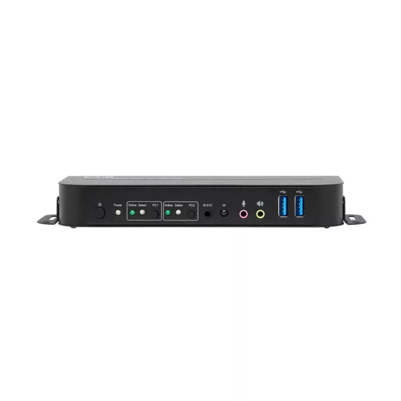 KVM slēdzis 2 portu HDMI/USB Tripp Lite B005-HUA2-K — 4K 60 Hz, HDR, HDCP 2.2, IR, USB koplietošana, 1,2 m kabeļi