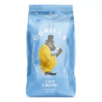 Kafijas pupiņas Gorilla Joerges Café Creme 1 kg – viegls grauzdējums, pupiņās