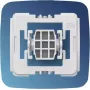 Adapteris Gira jaunās paaudzes gaismas slēdžiem eQ-3 Homematic IP — pogas, bezvadu, balta plastmasa, 55×21×51 mm