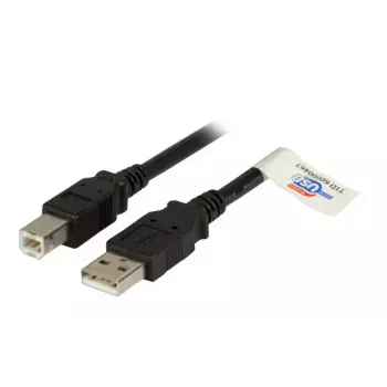 USB 2.0 datu kabelis EFB Elektronik K5256SW.1,5 — USB A uz USB B, 1,5 m, melns