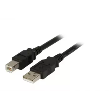 USB 2.0 datu kabelis EFB Elektronik K5256SW.1,5 — USB A uz USB B, 1,5 m, melns