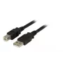 USB 2.0 datu kabelis EFB Elektronik K5256SW.1,5 — USB A uz USB B, 1,5 m, melns