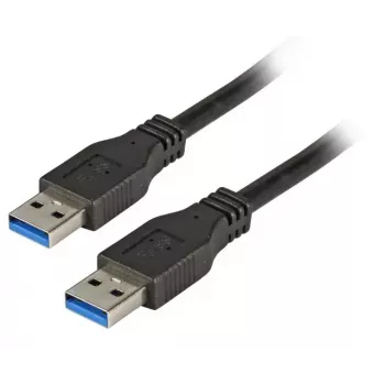 USB 3.2 Gen 1 (3.1 Gen 1) USB A–USB A datu kabelis 5 m — EFB Elektronik K5210SW.5, Melns