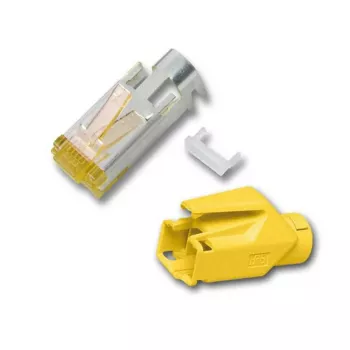 Vada savienotājs RJ-45 vīrišķais Hirose H7642.5-100, dzeltens, 100 gab. iepakojumā