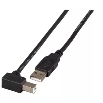 USB kabelis EFB Elektronik K5260SW.1,8 1.8m USB A USB B Melns