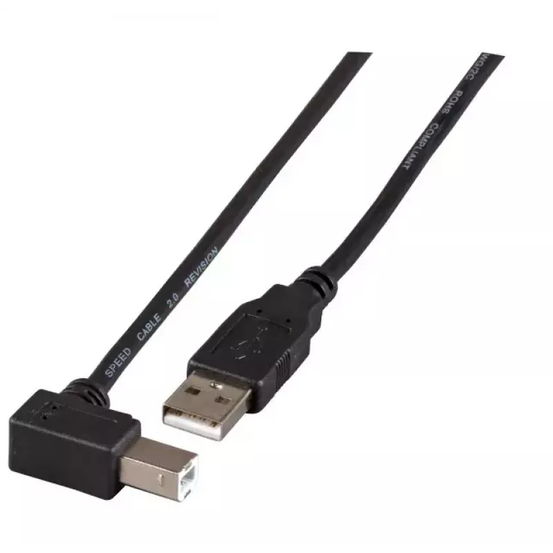 USB kabelis EFB Elektronik K5260SW.1,8 1.8m USB A USB B Melns
