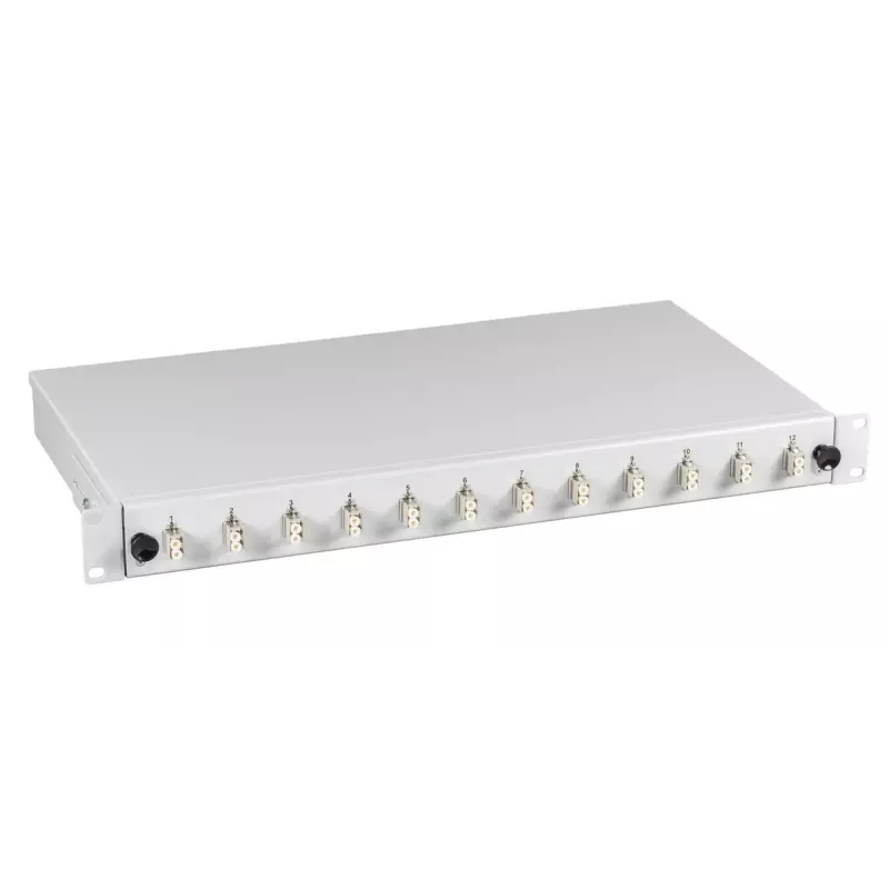 Patch panel EFB Elektronik BA71921.12 — šķiedras LC, 0U, pelēks, 483×44.5×244 mm
