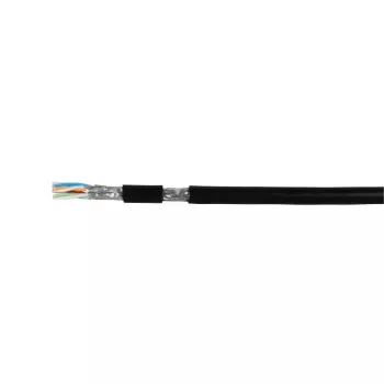Tīkla kabelis EFB Elektronik Cat7 S/FTP (S‑STP) 100 m Melns