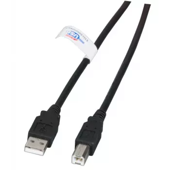 USB kabelis EFB Elektronik K5203.3 3 m USB A USB B melns