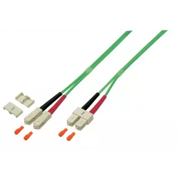 Optiskās šķiedras kabelis EFB Elektronik O0318.3OM5 3 m 2x SC zaļš