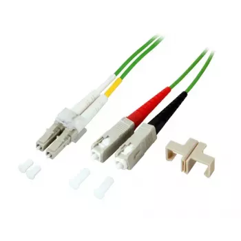 Optiskās šķiedras kabelis EFB Elektronik O0323.3OM5 3 m 2x SC 2x LC Zaļš