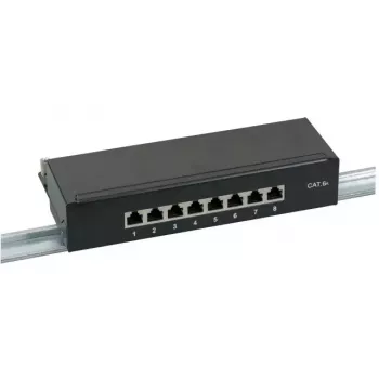 Plākšņu panelis EFB Elektronik 37737SW.8 RJ-45 10000 Mbit/s Melns 1U