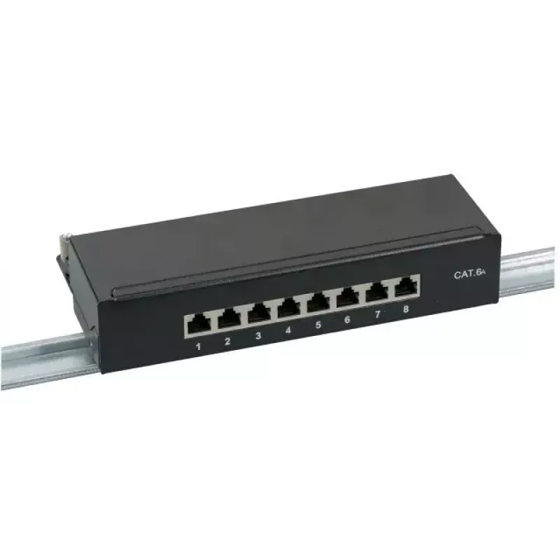 Plākšņu panelis EFB Elektronik 37737SW.8 RJ-45 10000 Mbit/s Melns 1U