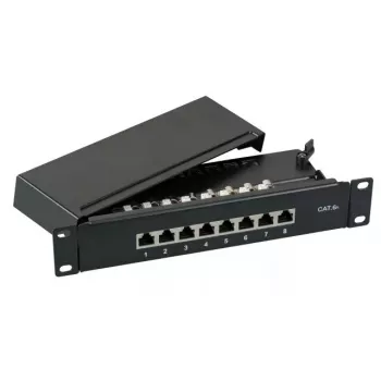 Plākšņu panelis EFB Elektronik 37737SW.8 RJ-45 10000 Mbit/s Melns 1U