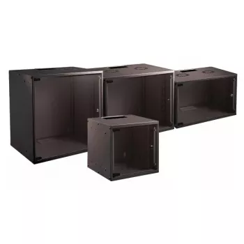 Pie sienas stiprināms statīva skapis EFB Elektronik WGB-1906TS.45 — 6U, maks. slodze 80 kg, melns