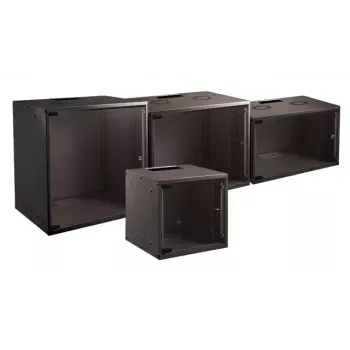 Pie sienas stiprināms statīva skapis EFB Elektronik WGB-1915TS.60 – 15U, 535×600×707 mm, melns, 80 kg maks.