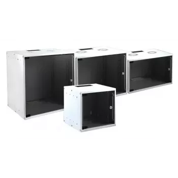Wall-mounted rack EFB Elektronik WGB-1915WS.45 — 15U, balta, max load 80 kg