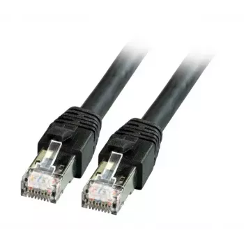 Tīkla kabelis EFB Elektronik RJ45 komutācijas vads Cat8.1 7,5 m melns