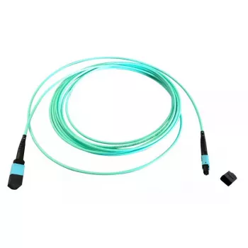 Fibre optic MTP kabelis EFB Elektronik MTPF12MTPFOM3-5-A — OM3, 50 µm, 5 m, Aqua
