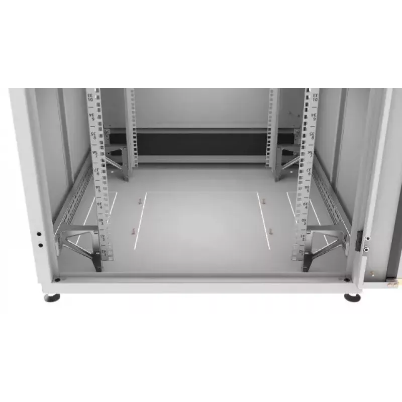 Brīvi stāvošs skapja statnis EFB Elektronik PRO-2486GR.G1SV 24U, maks. slodze 1000 kg, atslēgas slēdzene, IP20, pelēks