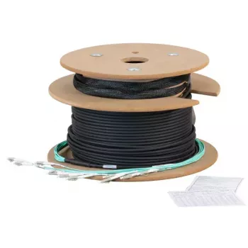 Optiskās šķiedras kabelis EFB Elektronik O8322L160OM3 160 m 8x LC U-DQ(ZN) BH melns