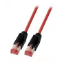 Tīkla kabelis EFB Elektronik K8048PUI1 — Cat6a S/FTP (S-STP), 1 m, RJ-45 uz RJ-45, apzeltīti kontakti, melns/sarkans